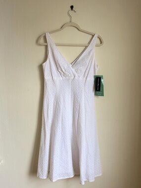 NWT American Living White Eyelet Lace Midi Dress